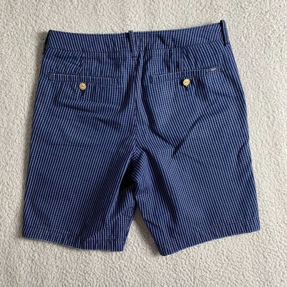 Abercrombie Fitch‎ Shorts Men’s 31  Navy Pinstripe Button Fly Preppy - Picture 4 of 10